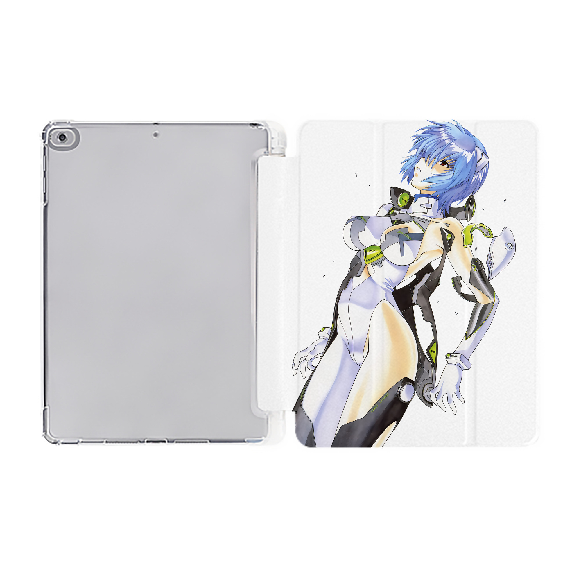 （画像用） EVA 新世紀エヴァンゲリオン IPad ケース ペン収納付き 三つ折りスタンド PUレザー×シリコン 対応機種9.5/10.5/10.9インチ